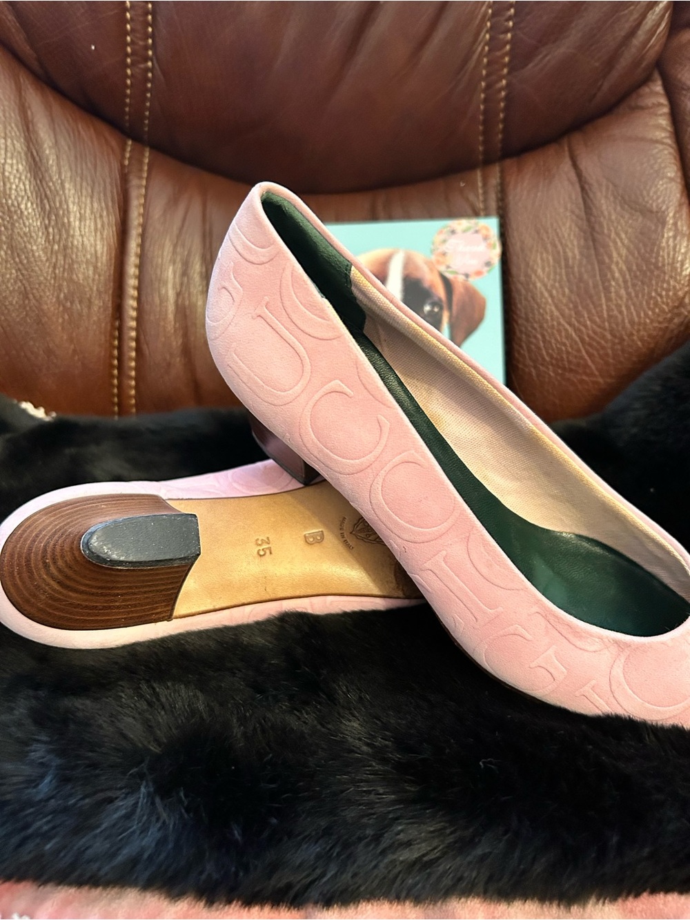 Gucci Pink Embossed Logo Ballet pumps - Picture 2 of 4